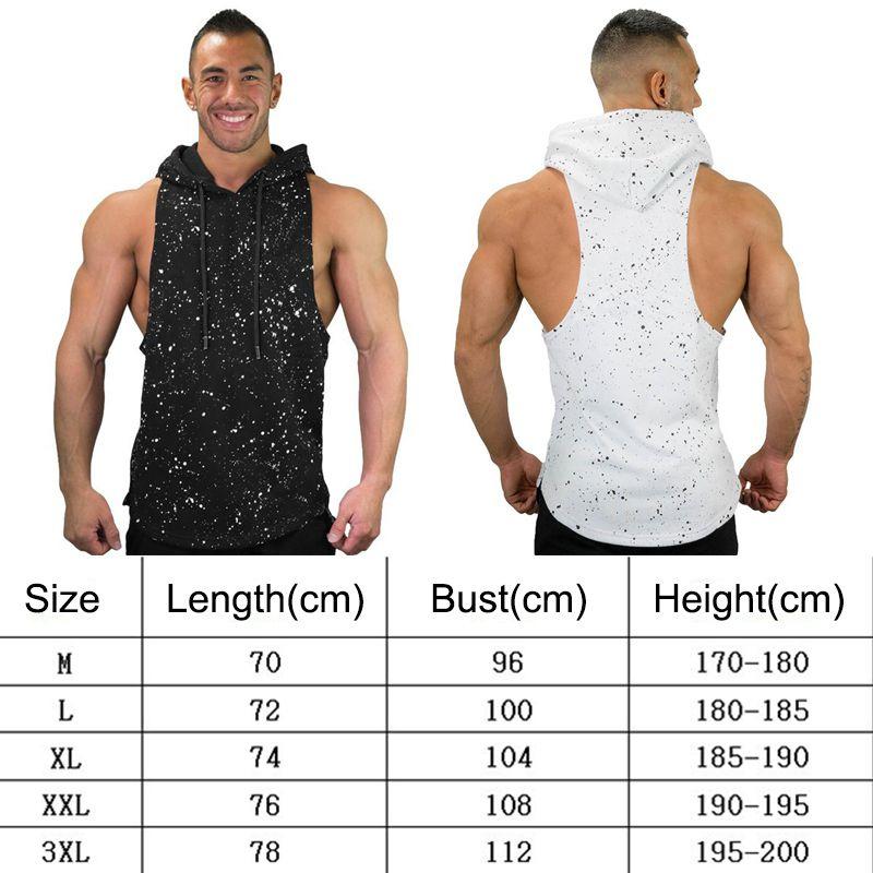 Gym Clothing Men Bodybuilding Stringer Hoodie Tank Top Muscle Shirt New Tee
