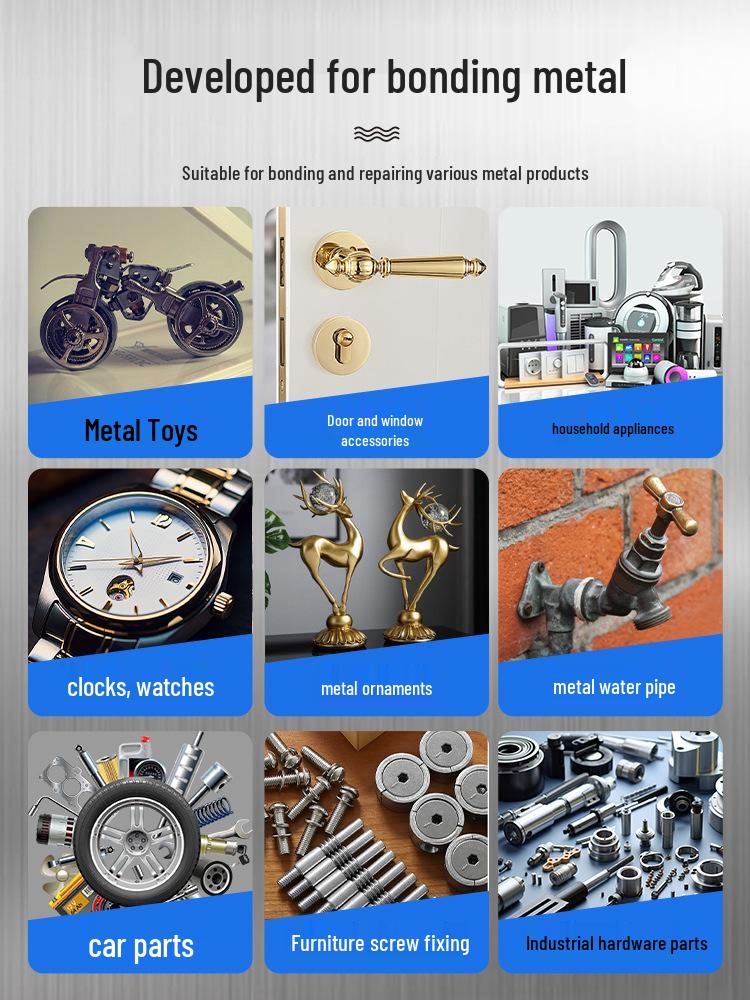 High-Strength Waterproof Metal Adhesive for High-Temp Electric Welding and Cast Iron Water Pipe Bonding