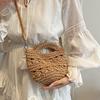 Korean Style Crochet Shoulder Bag Solid Color Women's Handbags New Weaving Beach Bag  Travel