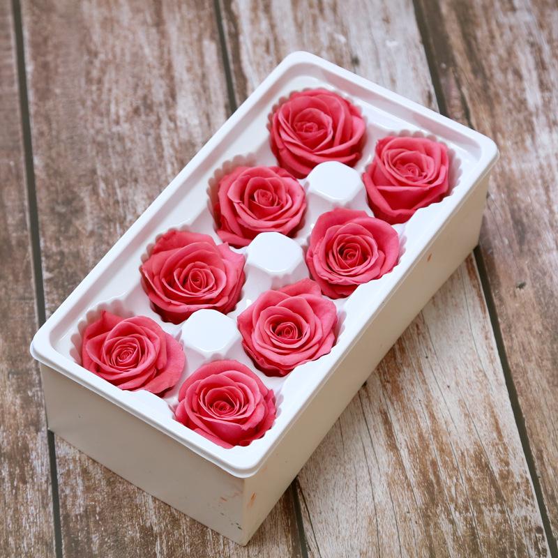 Ewige Lebensblume Material Geschenkbox Unsterbliche Rose Blume Getrocknete Rose Künstliche Konservierte Blumen Kopf Rosen