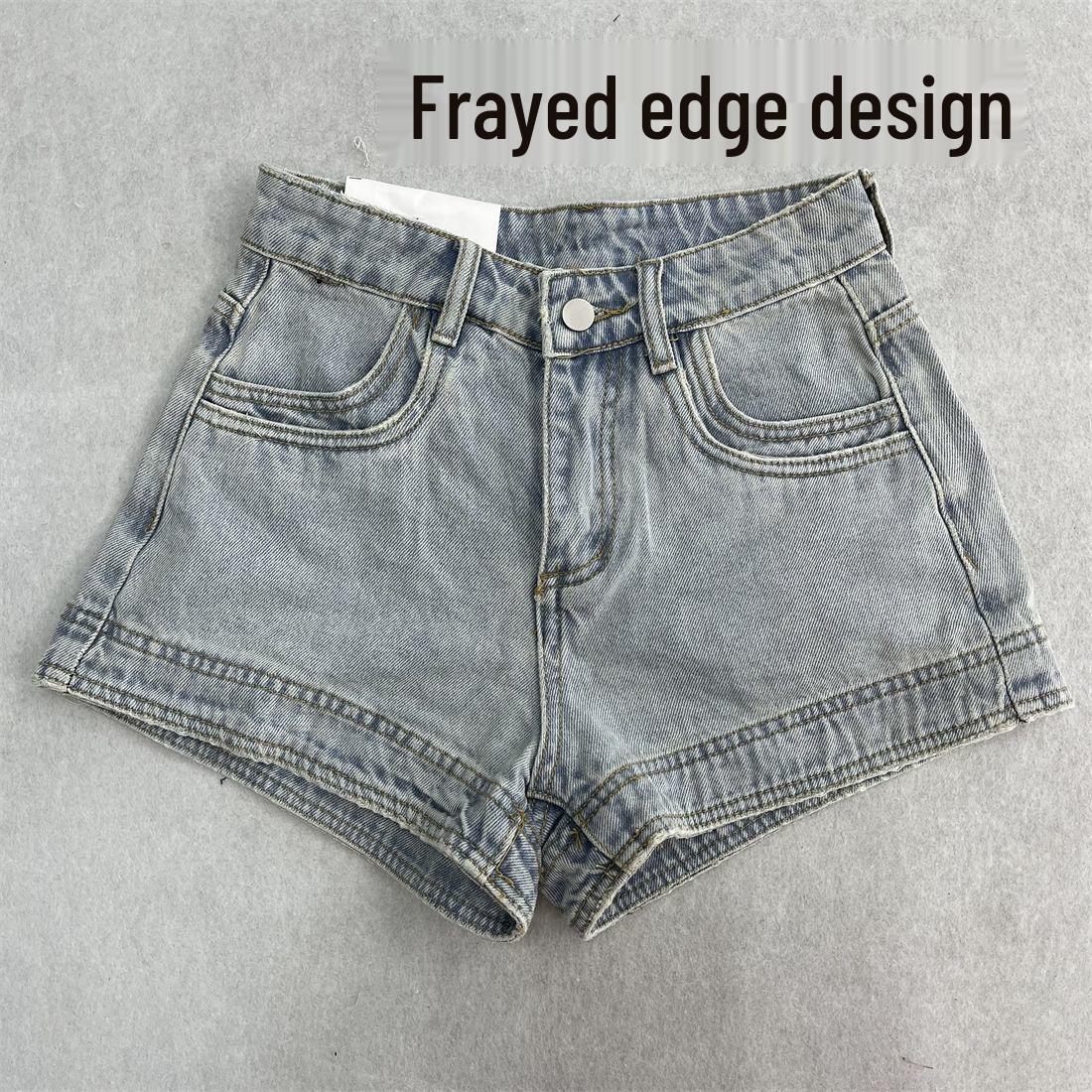 2026 New American Retro High-Waist Spicy Girl Slim Fit Denim Shorts for Women - Summer Style Hot Pants S