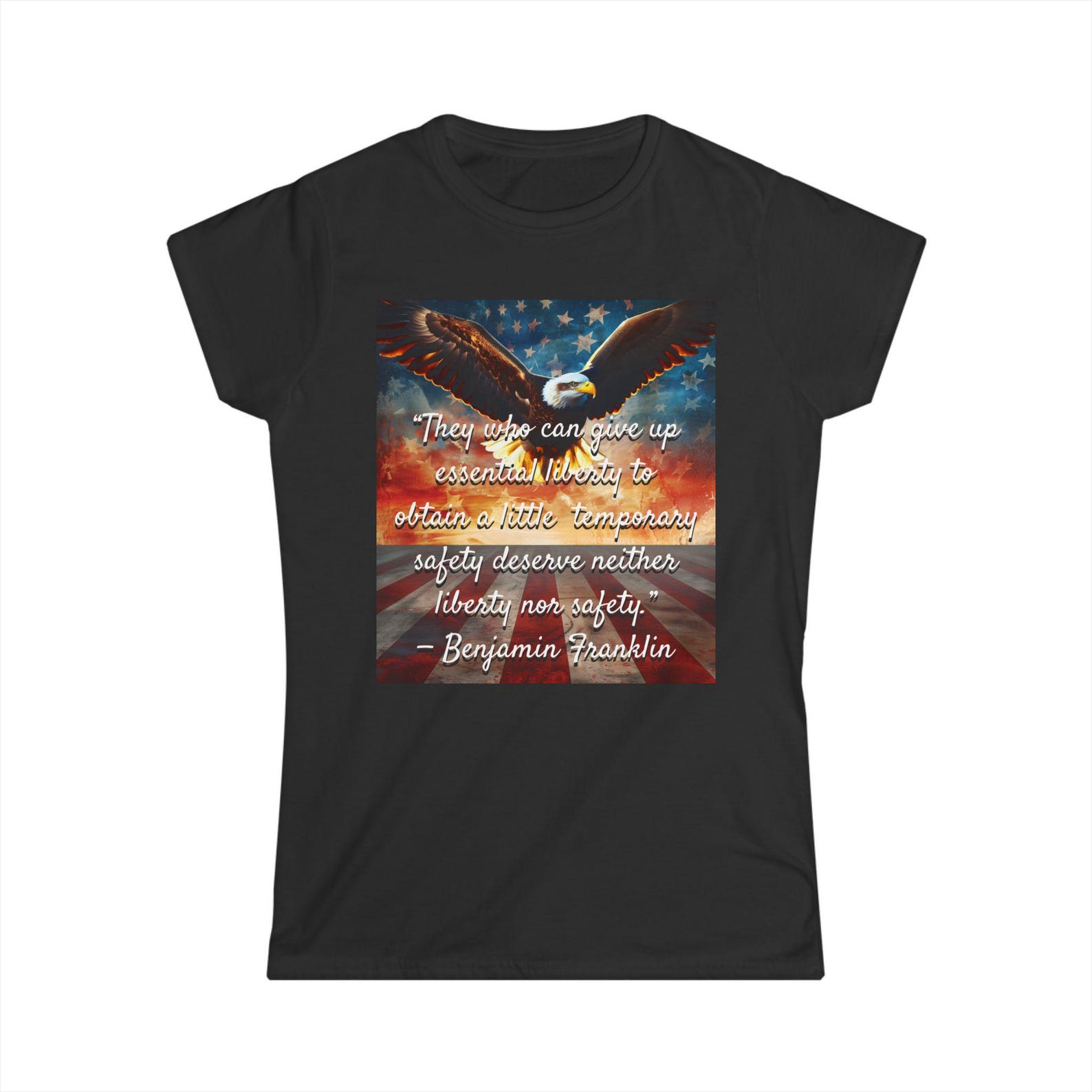 Ben Franklin Liberty Quote Patriotic Womens Tee, Inspirational Quote Shirt, Memorial Day Gift, Freedom Lover TShirt, 4th of July Apparel 3XL