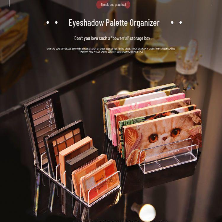 Transparent Acrylic Makeup Organizer for Eyeshadow and Powder Compacts