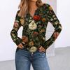 Women's Printed Long Sleeve Shirts Elegant Casual Tops Trendy Shirts Tops