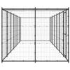 VidaXL Chenil Extérieur Acier avec Toit 16,94 m² Enclos Niche Cage pour Chiens 3082295