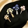 Hohles Design Reversnadel Vasenform Blumen einsteckbar Brosche Vintage Vasenbrosche Hochzeit