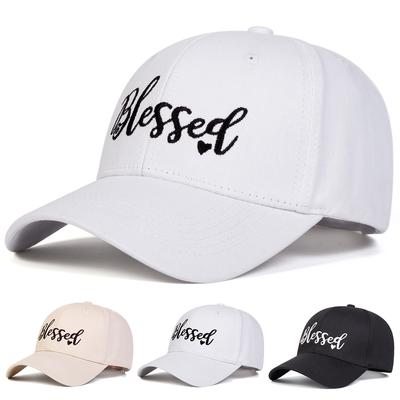 Unisex Blessed Love Embroidery Baseball Caps Spring Autumn Outdoor Adjustable Casual Hats Sunscreen Hat