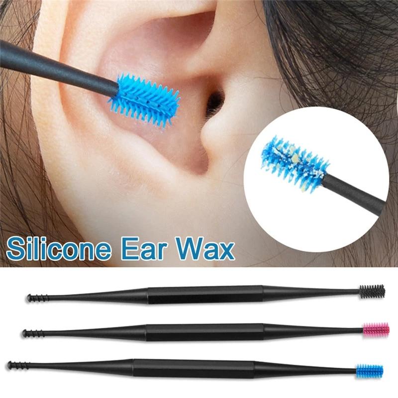 

Мягкий силиконовый ear Pick Двойной наушник Earpick Ear Wax Curette Remover Ear Cleaner Ложка Спиральное ухо Чистый инструмент Спиральный дизайн