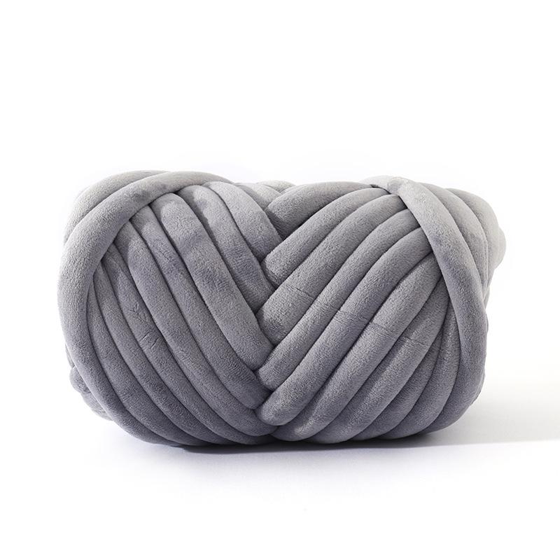 New Velvet Core-Spun Yarn for DIY: 3cm Thick Handmade Blanket, Pillow, Wool Fabric, Strip Yarn, Cat Bed.