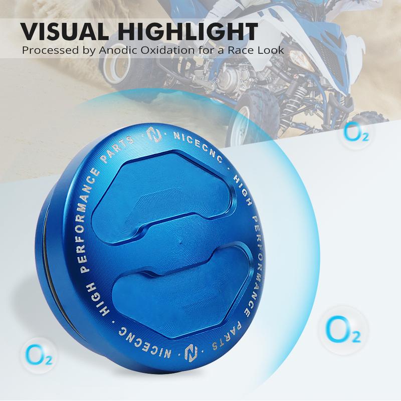 NICECNC ATV Special Shape Plug Cover Plug Cap For Yamaha Raptor 700 700R YFM YFM700 YFM700R All Years 90338-23172-00 Aluminum