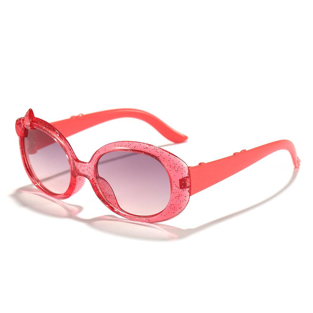 2026 New Children's Sunglasses For Girls, UV Protection, Cute Bow Design, Transparent Color Sunshade Glasses