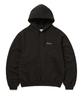 Quarter Button Hoodie Off Black
