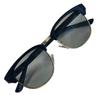 CYPHUS Clubmaster UV Protection Sunglasses, Style, Unisex, (Black/Light Gray)