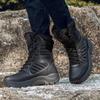 Stivali invernali unisex Stivali da combattimento retrò Stivali da esterno antiscivolo resistenti all'usura Stivali da neve alti antiscivolo impermeabili resistenti all'usura Stivali invernali