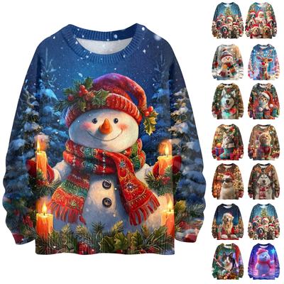 Christmas Sweatshirts For Women Knit Sweater Cute Shirt Fall Crewneck Pullover Tops