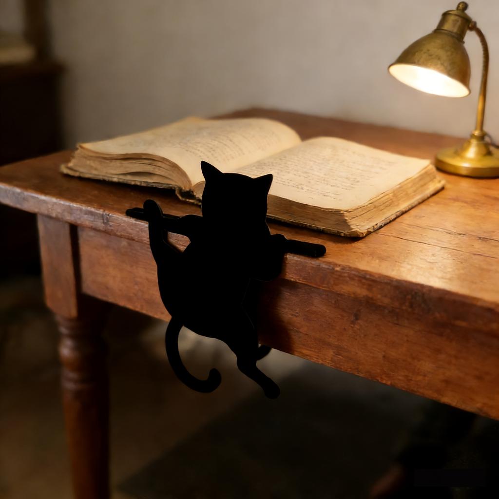 Söt Svart Katt Bokmärke Lämpligt för Kattälskare Gåva, Bedårande Kattunge Bokmärke för Skola, Hem & Kontor - Bokmärke för Sidmarkering för Studenter, Lärare