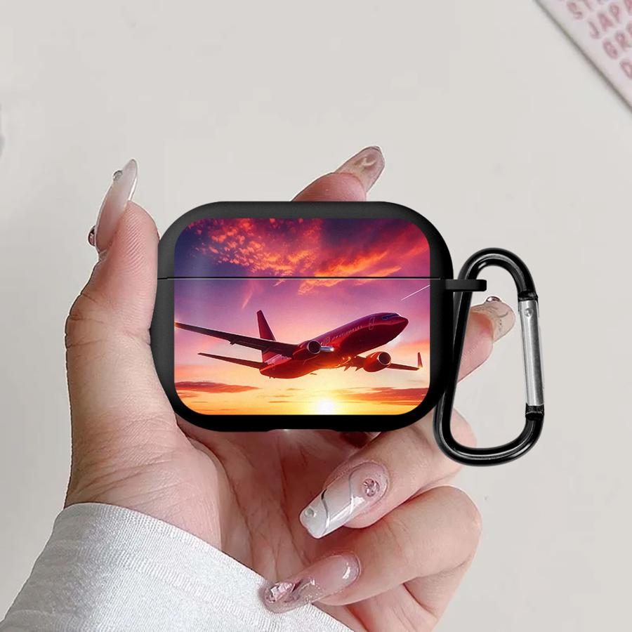 

Чехол для наушников Чехол-крышка Для Airpods 4 Pro2 3 Pro3 1 2 Pro Самолет Летает Плавно Airpods 1