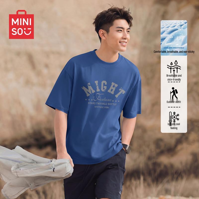 MINISO Men s Ice Silk Breathable Casual T-Shirt XL