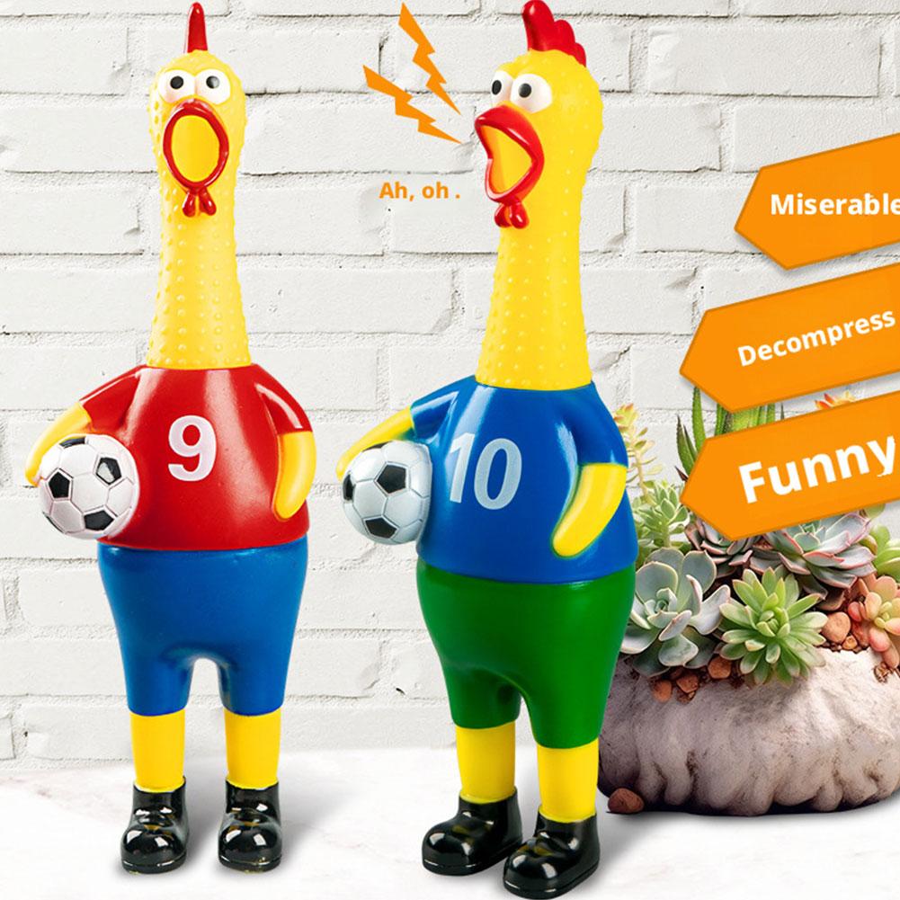 Screaming Chicken Dog Toy Funny Sound Toy Soccer Style Stress Relief Venting Novelty Gift Pet Toy