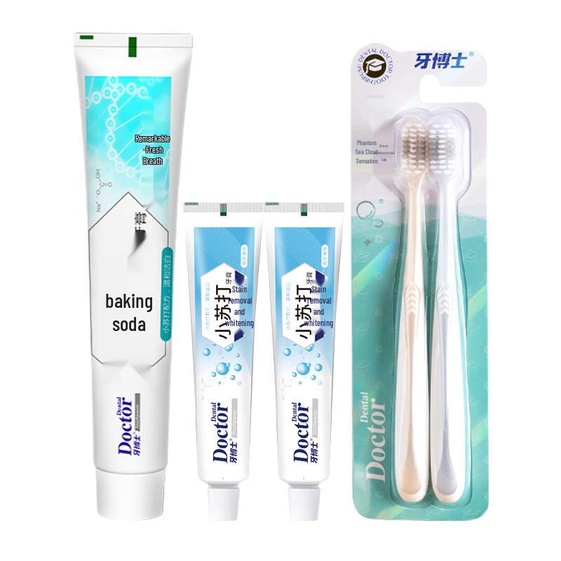 Dr. Ya Baking Soda Toothpaste & Toothbrush Family Set