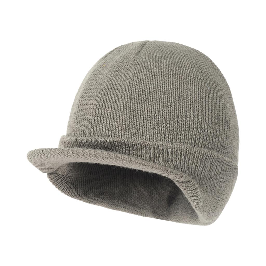Winter, Men's, Knitted Hat, Brimmed, Wool Cap, Warm, Thick Hat, Suitable For Outdoor