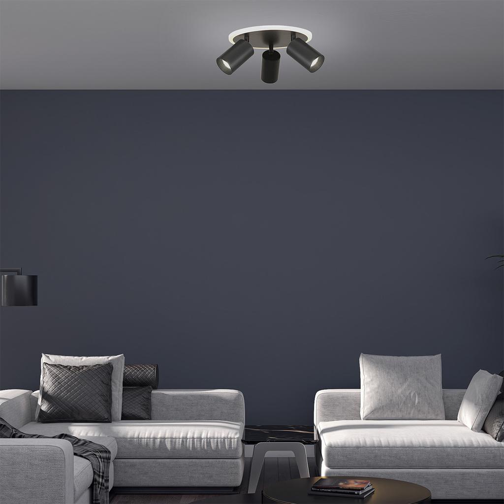 Reflektor Parma Led Czarny Light Prestige Lp-0612/3C Round Bk