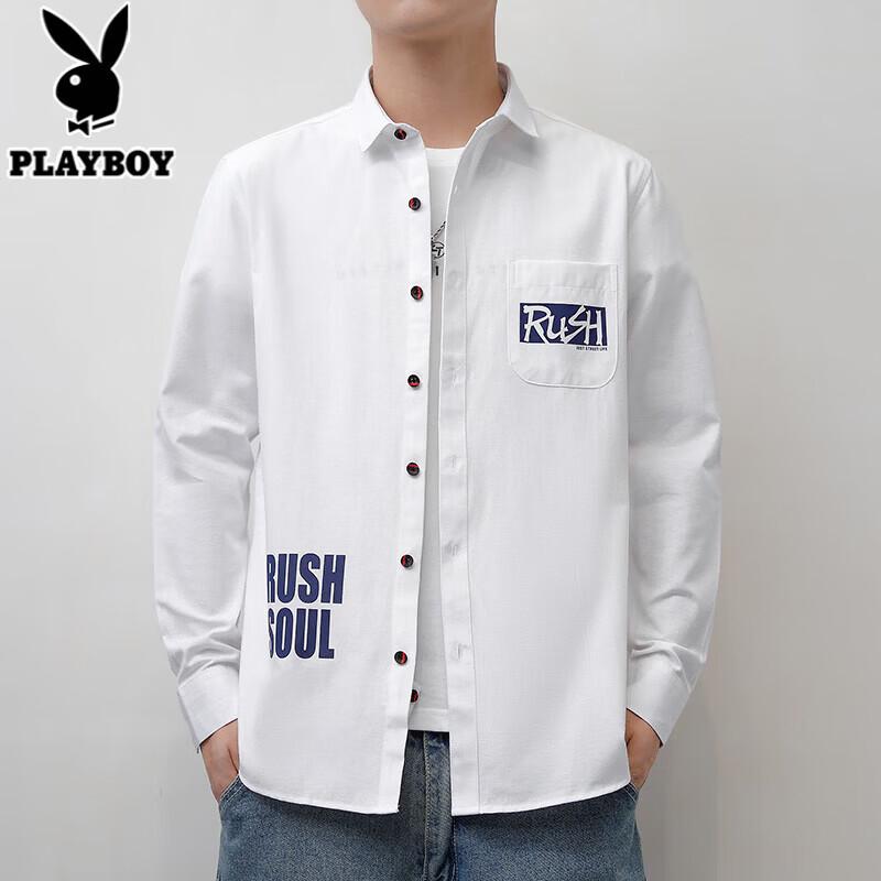 PLAYBOY Men s Long Sleeve Casual Shirt XL