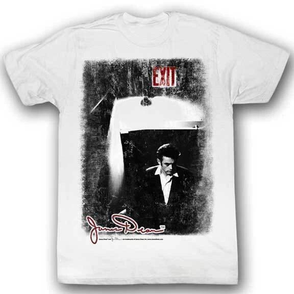James Dean 1950 s Icon Exit Stage Right Men s T Shirt XL
