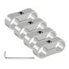 4PCS Braided Hose Separator Clamp Adapter 4AN 6AN 8AN 10AN 12AN Fuel Line Fitting Bracket Aluminum AN4 AN6 AN8 AN10 AN12