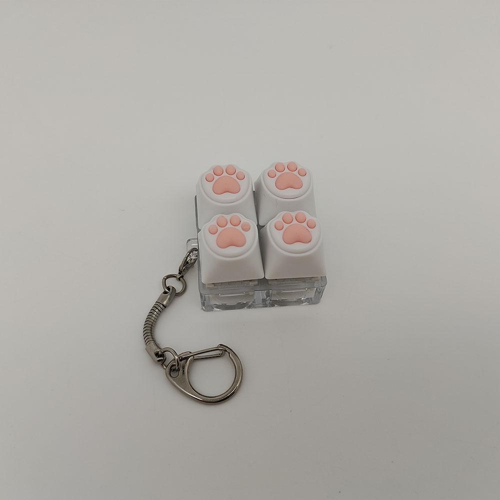 

Fingertip Novel Slow Pressure Pressing Toykey Silicone Soft Cat Paws Keychain Key Ring Pendant Mobile Phone Pendant Accessorie