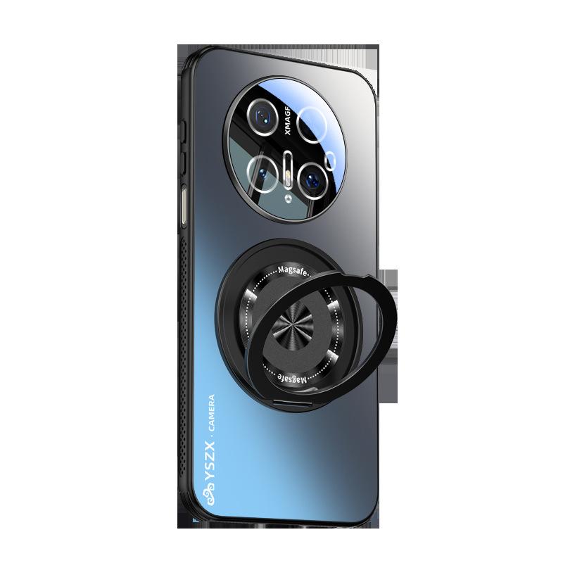 Suitable for Huawei Mate11RS mobile phone case, magnetic suction rotating belt bracket, matte protective cover, anti-drop.