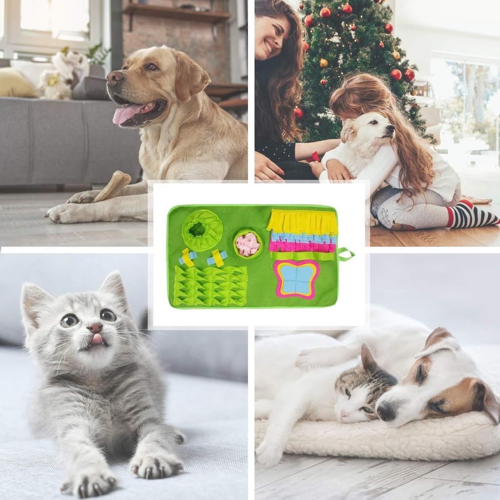 Dog Puzzle Toy Indoor Outdoor Stress Relief Snuffle Mat Feeding Cushion Puppy Training Pad Puzzle Toy