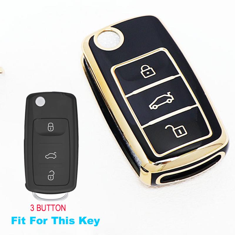 Fashion Tpu Car Key Case Full Cover Protection Shell Bag For Vw Volkswagen Polo Tiguan Passat Golf Jetta Lavida Skoda Octavia