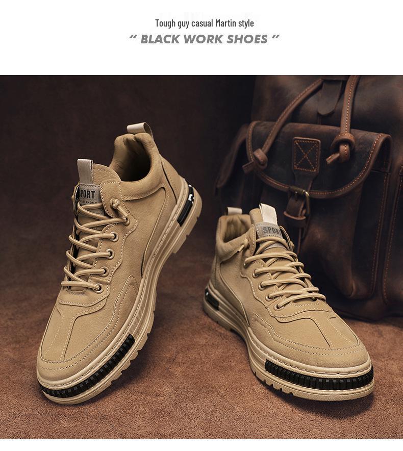 Men's Black Non-Slip Waterproof Breathable Skate Shoes for Summer Kitchens - Wear-Resistant Casual Work Shoes