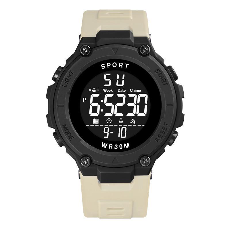 Large Dial Stopwatch Sport Watches for Man LED Light Digital Wristwatches 5Bar Waterproof Countdown Clock Relógios Masculino