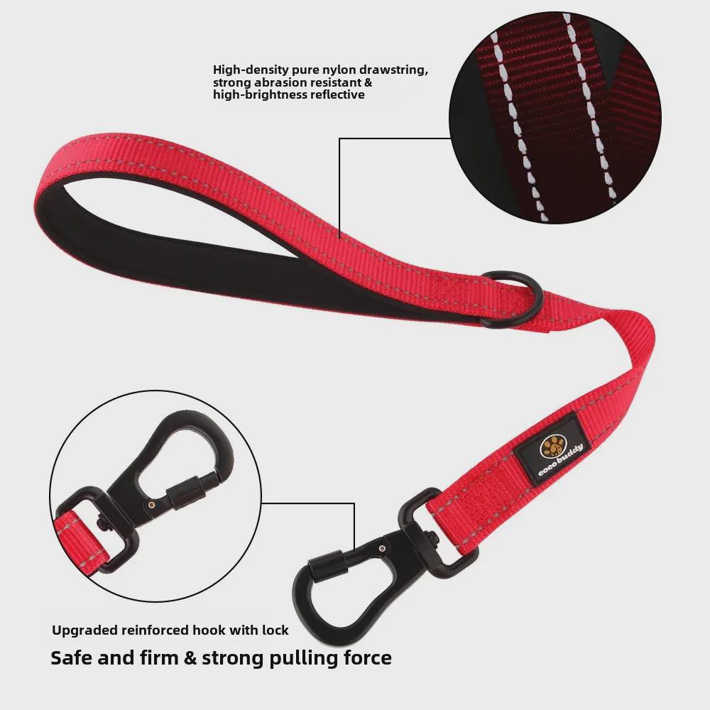 Nylon Kurze Trainingsleine für Mittelgroße und Große Hunde - Strapazierfähiges Zugseil