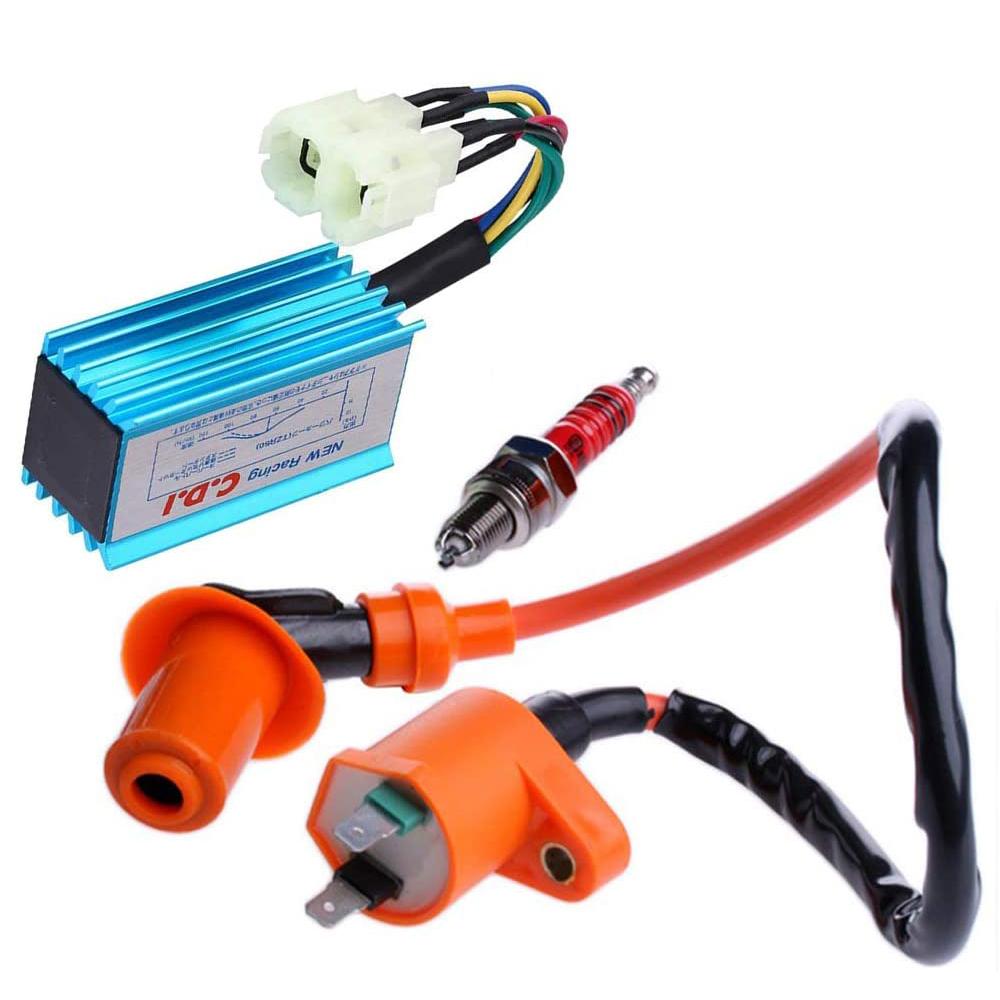 6Pin Racing Performance CDI Zündspule Zündkerze Für Gy6 150cc 125cc 50cc WEQ Zündung Zündkerze