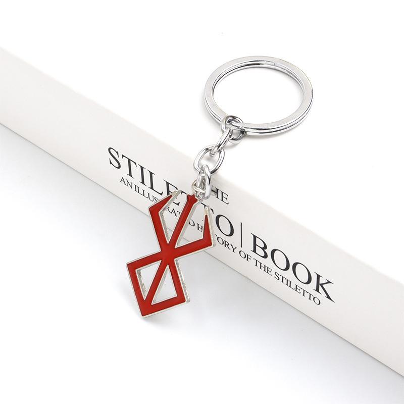 

Аниме Берсерк Бехелит Гатс Сплав Брелки Красные Мультяшные Фигурки Логотипы Кулон Ожерелья Ювелирные Изделия Аксессуары для Косплея