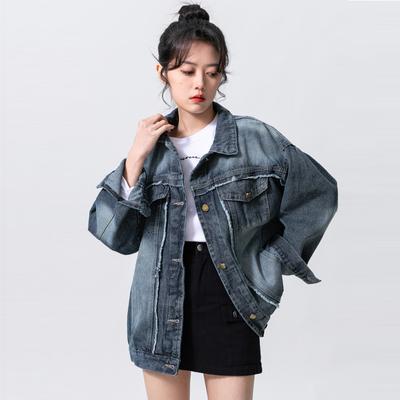 Hong Kong Style Retro Denim Jacket Women's Spring and Autumn New Korean Version Loose Casual Jacket Top Trend