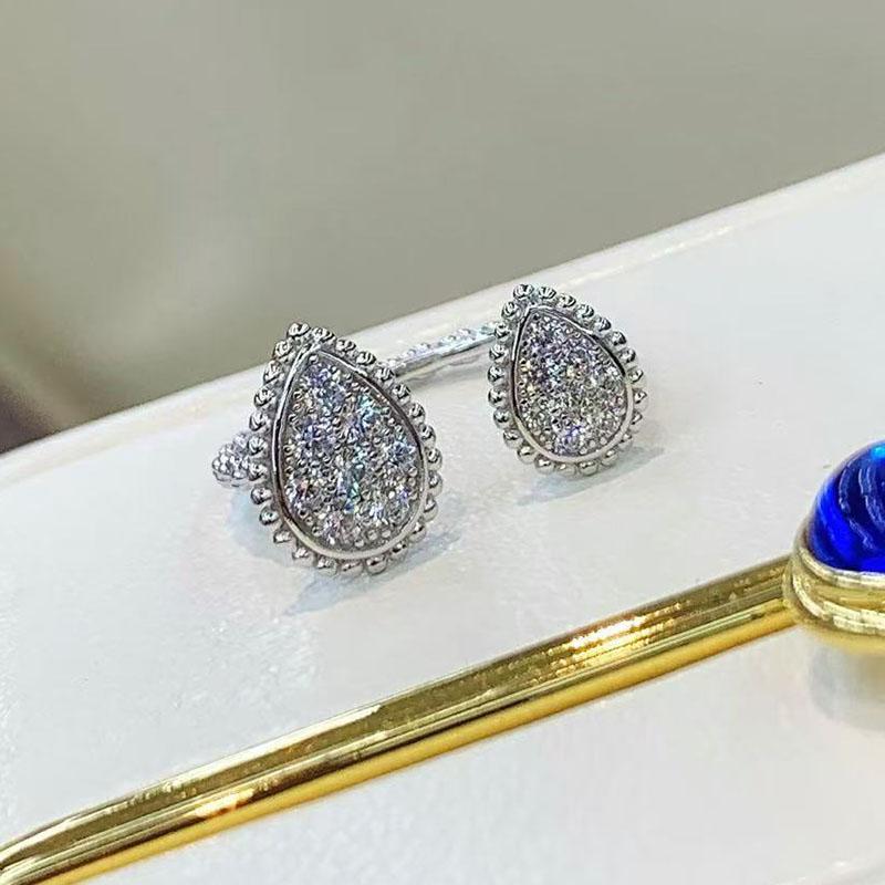 

Musla Design 100% Pure 925 Sterling Silver Pave Aaa Zircon Water Drop Ring For Women Gift Fine Jewelry Adjustable Szie Rings біле золото кольору
