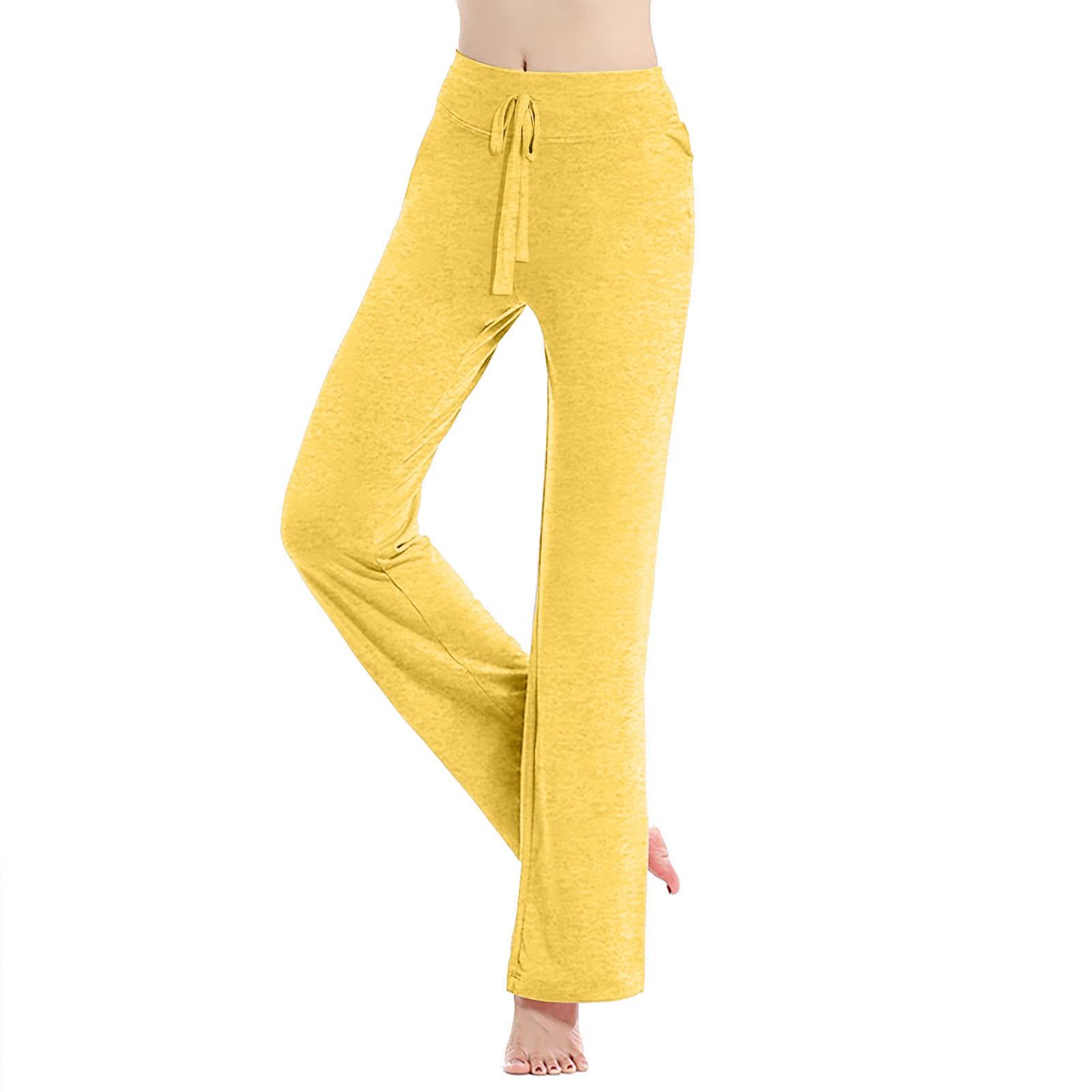 

Модные облегающие брюки Спортивные повседневные брюки Штаны для йоги Штаны для фитнеса XL жёлтый