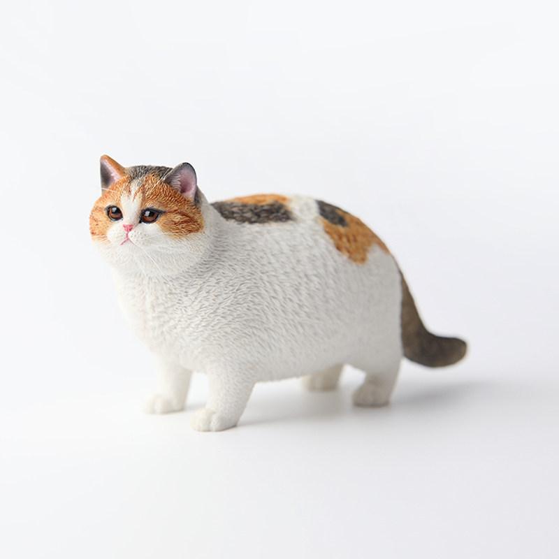 Simulated Siamese Cat Doll Resin Handicraft Simulated Animal Sculpture Cute Fat Cat Decorative Figurines Home Decoration