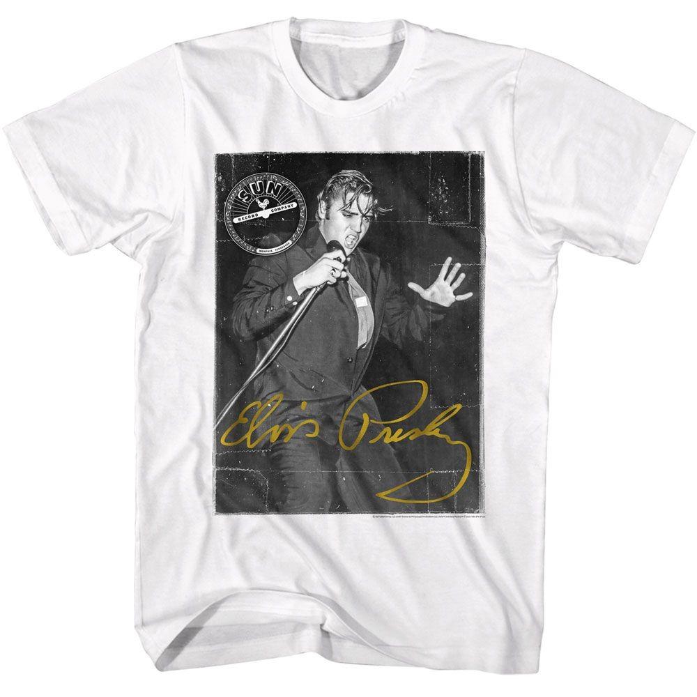 Elvis Sun Records Gold Signature Music Shirt Unisex T-Shirt M
