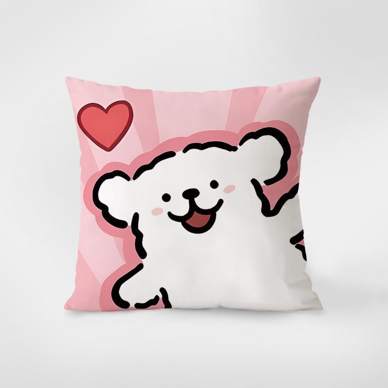 Korean Line Puppy Pillow, Fresh Sofa Pillow, Modern Chair Back Line Pillow Cover, Living Room Cushion Cover