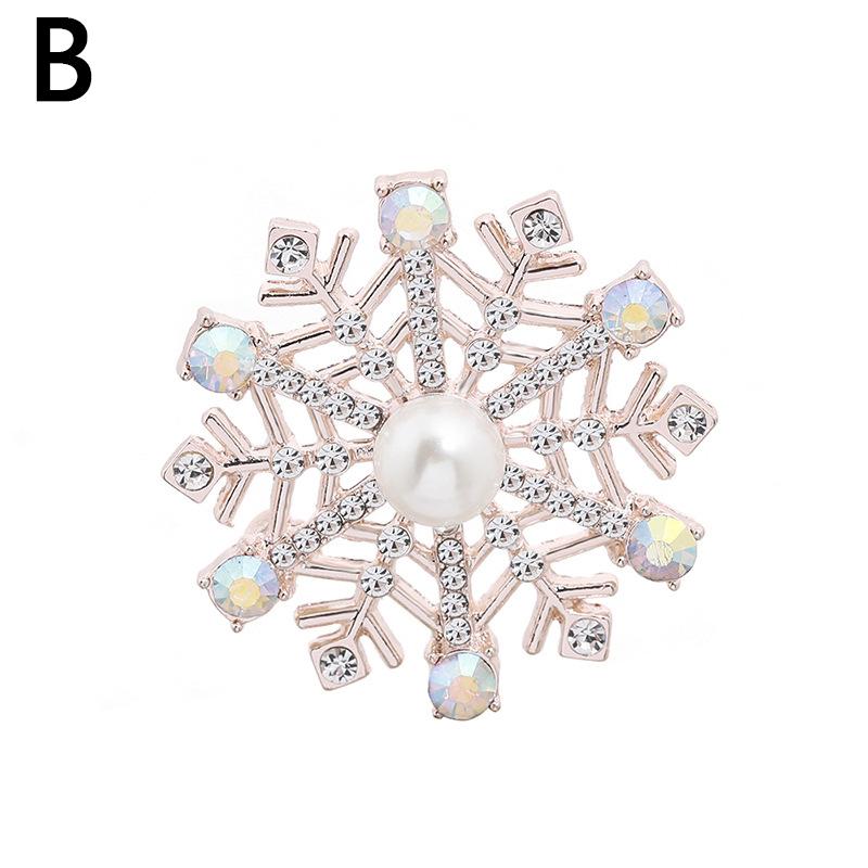 1PC Crystal Deer Brooch Pins Women's Christmas Brooch Jewelry Decoration Santa Claus Party Gifts