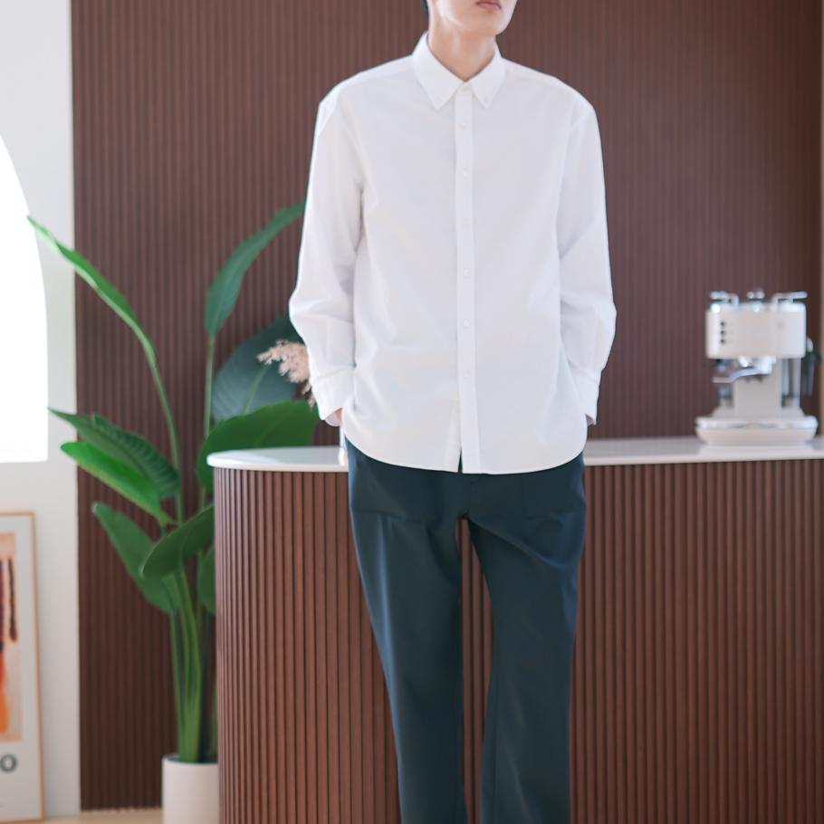 Lsw Boksepyeonsal Oxford Shirt (White) White/L (105~110)