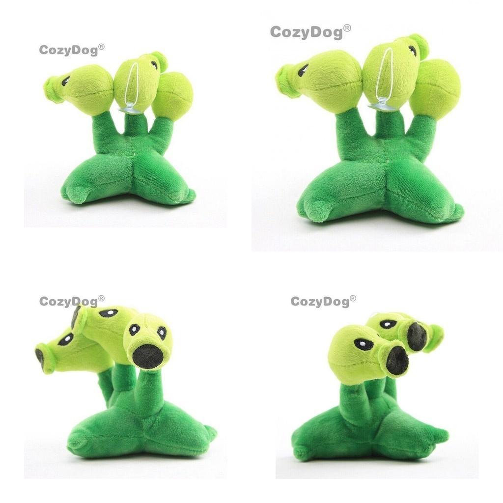 Plush Threepeater Plant Vs Zombies Doll 17cm Stuffed Toy For Kids' Gifts