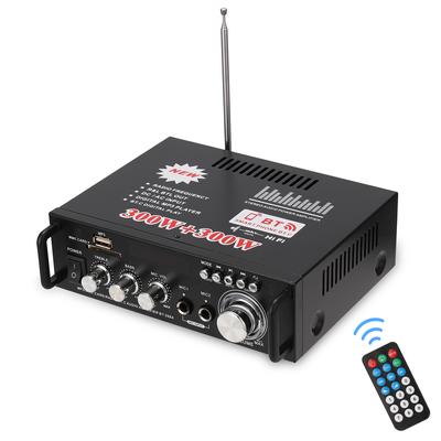 12V/220V Mini 2CH LCD Display HIFI Audio Stereo Power Verstärker BT FM Radio Tragbare Auto Hause 600W