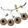 Promotion! 4Pack Hanging Bird Nest House For Outside,Hand Woven,Made Of Natural Grass For Gardens,Balconies,Tree Trunks