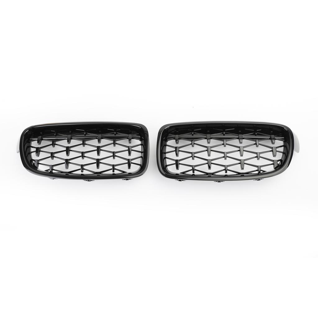 Gloss Black Diamond Front Kidney Grille Grills for BMW F30 328i 335i 2012-2016